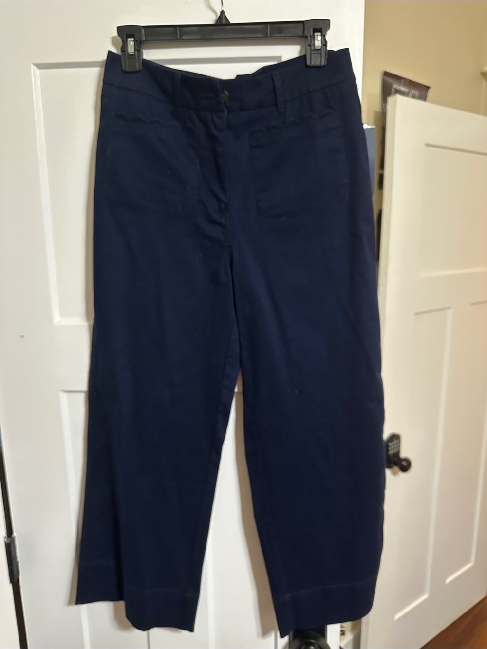 Navy Straight-Leg Women's Pants